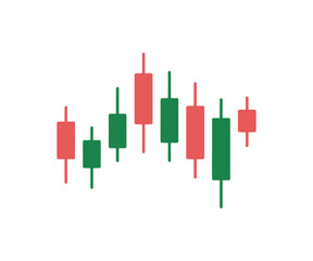 Japanese candlestick chart illustrating stock market trends