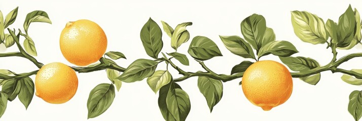 Lively Citrus Grove A Vibrant Composition of Glossy Lemons and Lush Green Leaves in Nature s Beauty