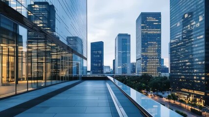 Cityscape Skyline: A modern cityscape of skyscrapers in a vibrant urban environment, representing economic growth. The image evokes feelings of progress and advancement. - Powered by Adobe