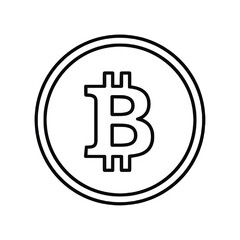 Obraz premium Bitcoin Coin Icon – Cryptocurrency, Blockchain Token, and Digital Currency Symbol