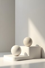 Modern Minimalist Luxury Floating Geometric Product Scene