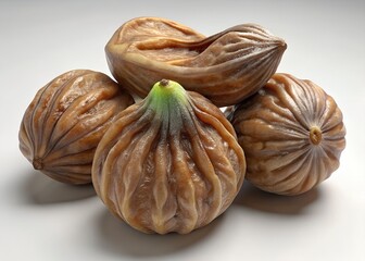 dried figs on a white background