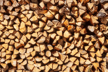 Augestapelte Holzscheite, Holzstücke, Tirol, Österreich