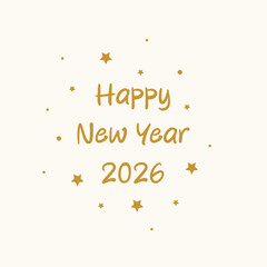 Happy New Year 2026 Greeting Card
