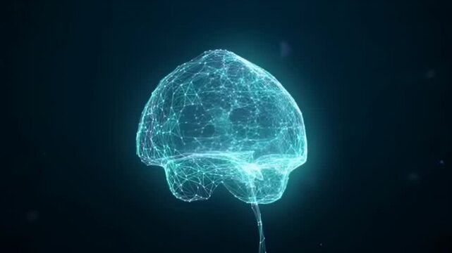 Digital Artificial Intelligence Brain Network Connection Futuristic Technology Concept
