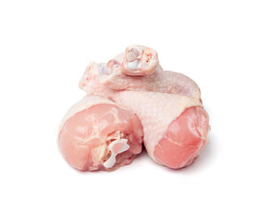 Raw Chicken Drumsticks Isolated, Uncooked Poultry Legs, Fresh Hen Meat, Fresh Chicken Drumstick