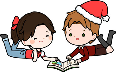 boy and girl drawing