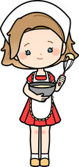 girl cooking