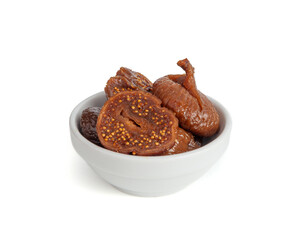 Dry Fig, Dried Ficus Carica Fruit, Sweet Healthy Diet, Tropical Dessert, Wrinkled Dehydrated Snack