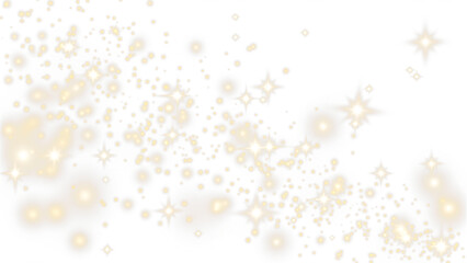 Gold Sparkle PNG Overlay with Glistering Light Effect on transparent background