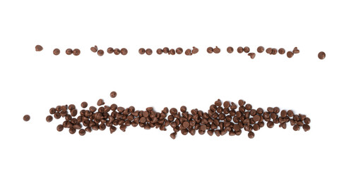 Chocolate Chips Isolated, Scattered Chocolate Sprinkles, Decorative Cocoa Drops, Cookie Decoration...