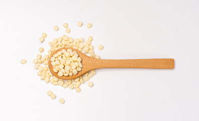 Chocolate Chips Isolated, Scattered Chocolate Sprinkles, Decorative Cocoa Drops, Cookie Decoration Ingredient