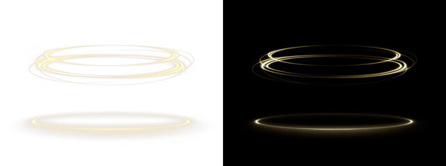 PNG Transparent Gold Light Swirl Overlay on transparent background