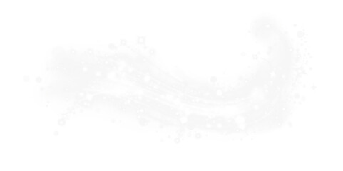 Fototapeta premium Winter blizzard flow with swirling air and drifting snow. Transparent PNG Overlay adds dynamic movement to festive designs.