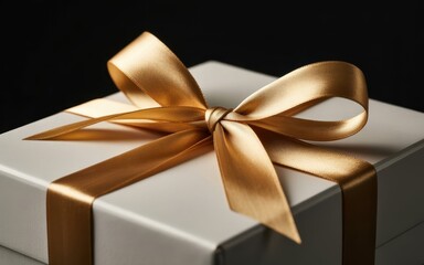 Luxury Golden Gift Box Holiday Background