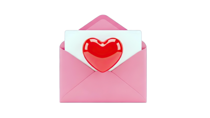 Heart in Envelope: Love Letter Concept