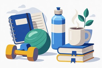 Mental Strength and Recovery: Emotional resilience therapy session tools arranged neatly
