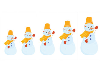 Pair of blue mittens isolated on white background. Vector illustration.