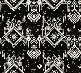 patchwork floral pattern with paisley and indian flower motifs. damask style pattern for textile and decoration,ikat pattern