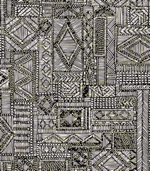 patchwork floral pattern with paisley and indian flower motifs. damask style pattern for textile and decoration,ikat pattern