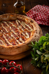 alimento, refeição, vinho, restaurante, queijo, prato, branco, massa, mesa, delicioso, culinária, verde, saudável, tomate , pizza , pizzas varios sabores , 4 queijo, cebola, azeitonas pretas, azeite ,