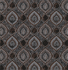 patchwork floral pattern with paisley and indian flower motifs. damask style pattern for textile and decoration,ikat pattern