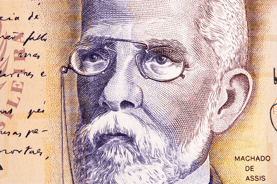 Machado de Assis a closeup portrait from Brazilian money