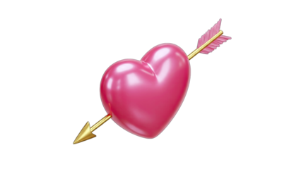 Heart Pierced by Arrow: Valentine's Day Concept