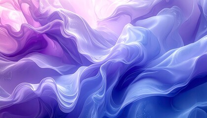 Obraz premium Soft flowing fabric in gradients of pink, purple, and blue, suggesting movement and fluidity