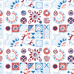 patchwork floral pattern with paisley and indian flower motifs. damask style pattern for textile and decoration,ikat pattern