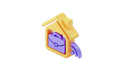 Home Office Icon: Work from Home Concept