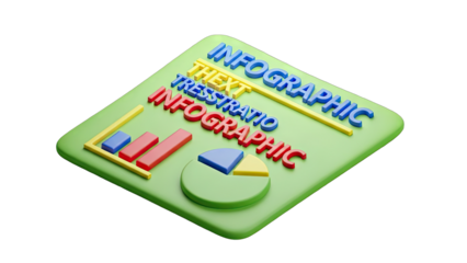 Infographic with Charts and Text on Green Background