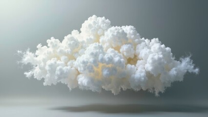 Simplified Abstract Art Image of Cloud Cluster Installation