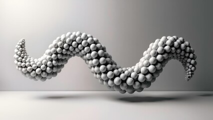 Obraz premium Silver Ball Serpentine Abstract Installation Art Picture