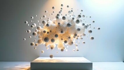 Abstract Art Drawing of Colorful Splashing Device