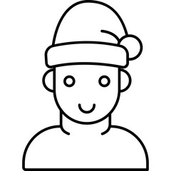 Avatar Line Icon  Minimal Outline User Profile & Account Vector Illustration