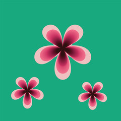 pink flowers vector