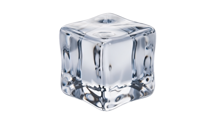 Ice Cube Isolated on White Background