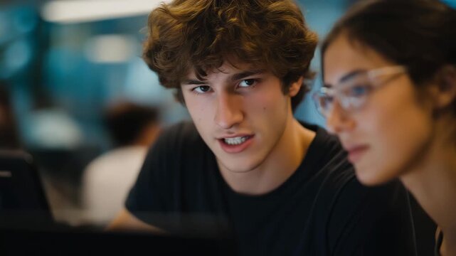 A startup team developing biodegradable plastics from fermented plant starches, testing tensile strength on advanced equipment &mdash; bio-based materials, compostable packaging innovation, and plastic