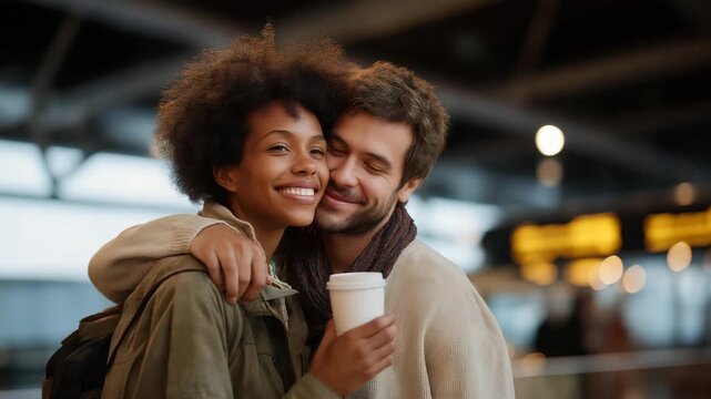 At a bustling airport, a partner stands by the arrival gate holding a coffee cup, glancing at the clock with restrained anticipation. Instead of dramatic banners or balloons, there&rsquo;s quiet,