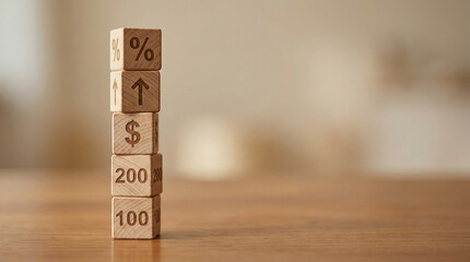 Wooden  letters alphabet, business, concept, toy for AI