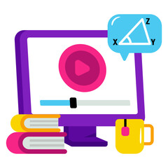 Premium download icon of academic video 