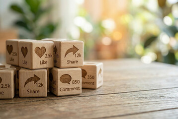 Wooden  letters alphabet, business, concept, toy for AI