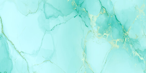 Luxury mint green marble texture with elegant gold veins, abstract natural stone.