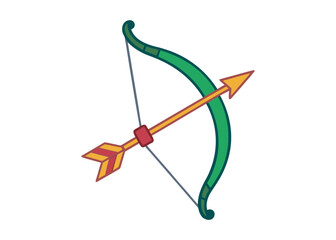 Fototapeta premium archer bow logo silhouette vector, bow and arrow logo icon silhouette, bow and arrow silhouette logo vector, bow and arrow silhouette vector logo on white background