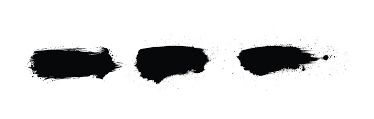 Fototapeta premium Abstract black brush stroke isolated on a white background 