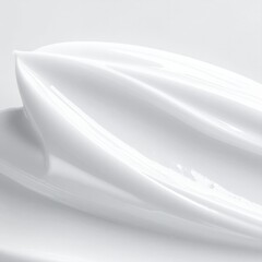 Smooth White Cream Texture Close-up.