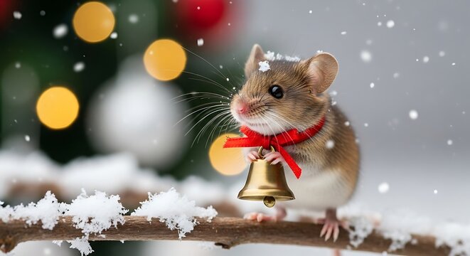 christmas tree and mouse
