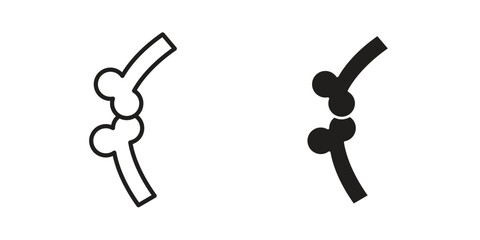 Joint icons, Line vector. solid symbol set