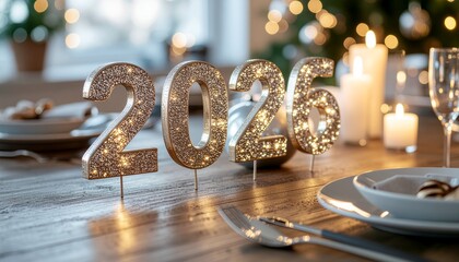 Festive dining setup for New Year 2026